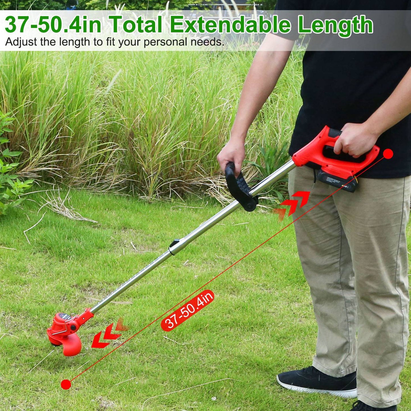 1Set Electric Cordless Grass Trimmer With 2 Alloy Saw Blades 2 Alloy Blades 10 Plastic Blades 2 Rechargeable Batteries Goggles Gloves Auxiliary Handle Fedex Shipping