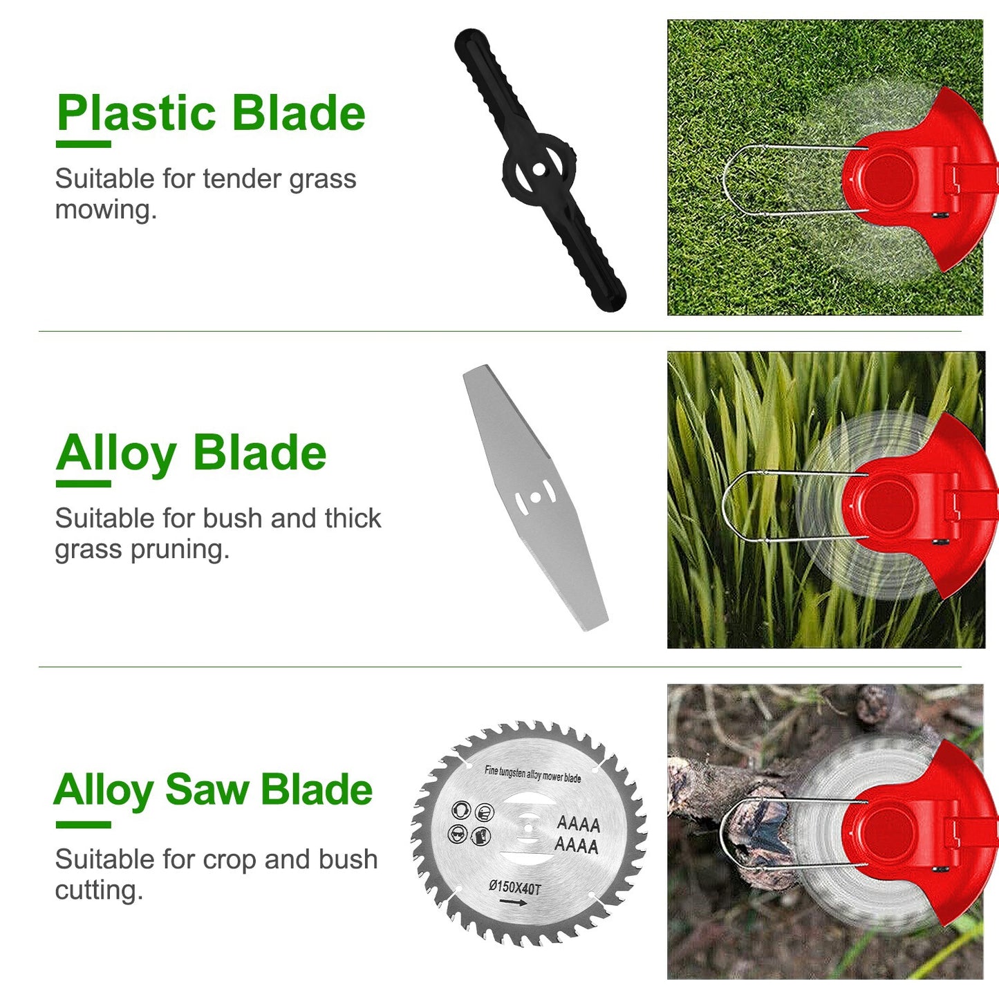 1Set Electric Cordless Grass Trimmer With 2 Alloy Saw Blades 2 Alloy Blades 10 Plastic Blades 2 Rechargeable Batteries Goggles Gloves Auxiliary Handle Fedex Shipping